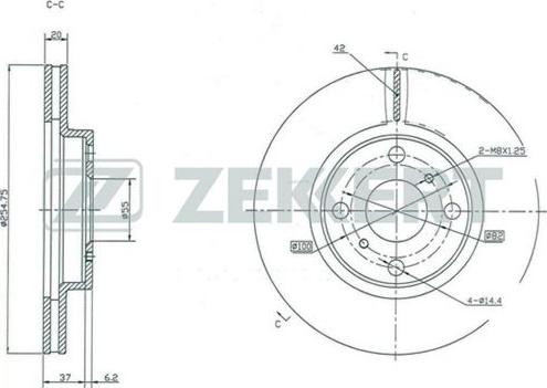 Zekkert BS-5318 - Тормозной диск autospares.lv