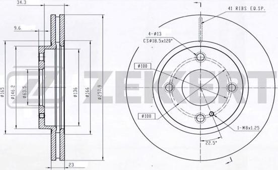 Zekkert BS-5312 - Тормозной диск autospares.lv