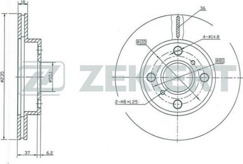 Zekkert BS-5317 - Тормозной диск autospares.lv