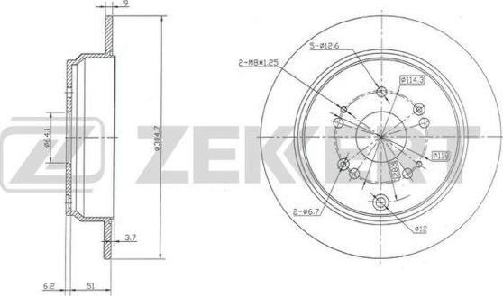 Zekkert BS-5386 - Тормозной диск autospares.lv