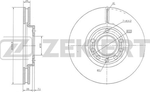 Zekkert BS-5383 - Тормозной диск autospares.lv