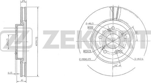 Zekkert BS-5387 - Тормозной диск autospares.lv