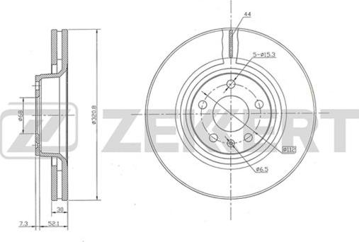 Zekkert BS-5334 - Тормозной диск autospares.lv