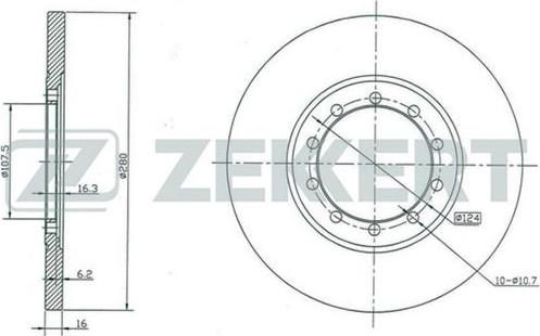 Zekkert BS-5330 - Тормозной диск autospares.lv