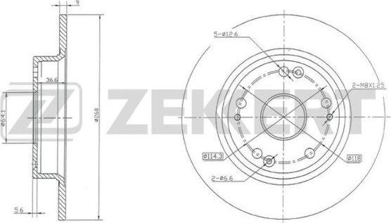 Zekkert BS-5338 - Тормозной диск autospares.lv