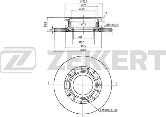 Zekkert BS-5329BZ - Тормозной диск autospares.lv