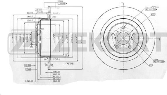 Zekkert BS-5324 - Тормозной диск autospares.lv