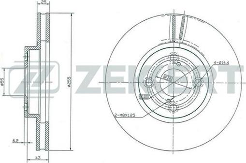 Zekkert BS-5379 - Тормозной диск autospares.lv