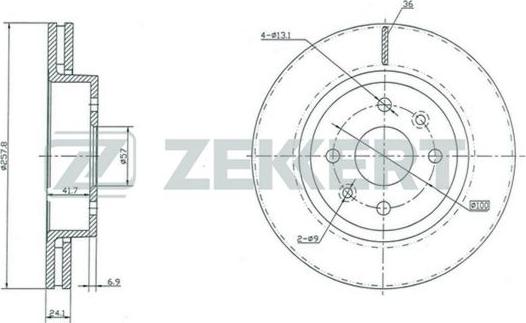 Zekkert BS-5374 - Тормозной диск autospares.lv