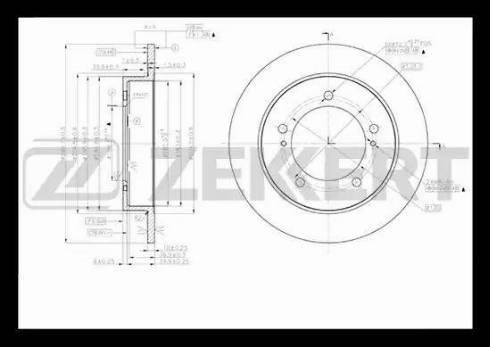 Zekkert BS-5375 - Тормозной диск autospares.lv