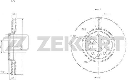 Zekkert BS-5294 - Тормозной диск autospares.lv