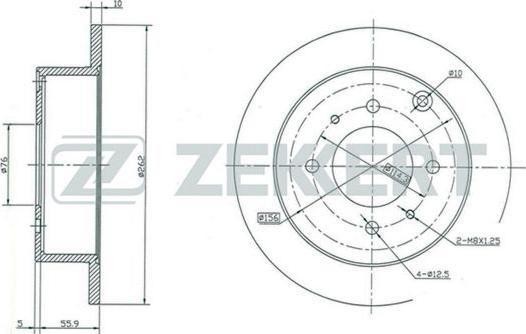 Zekkert BS-5297 - Тормозной диск autospares.lv