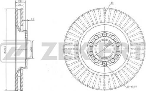 Zekkert BS-5245 - Тормозной диск autospares.lv