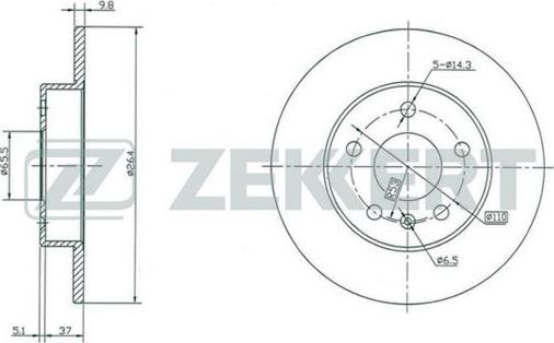 Zekkert BS-5246 - Тормозной диск autospares.lv