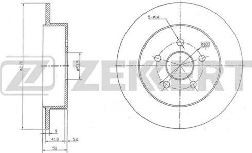 Zekkert BS-5240 - Тормозной диск autospares.lv