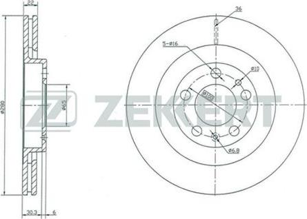 Zekkert BS-5251 - Тормозной диск autospares.lv