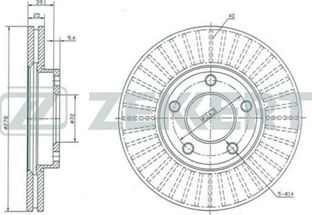 Zekkert BS-5252 - Тормозной диск autospares.lv