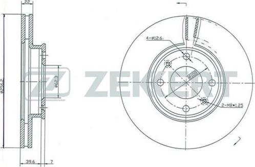 Zekkert BS-5261 - Тормозной диск autospares.lv