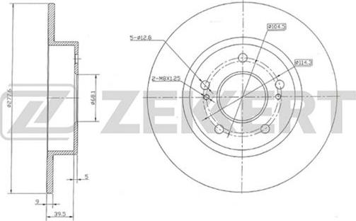 Zekkert BS-5206 - Тормозной диск autospares.lv