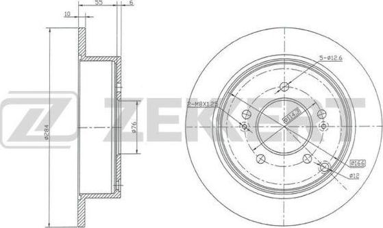 Zekkert BS-5207 - Тормозной диск autospares.lv