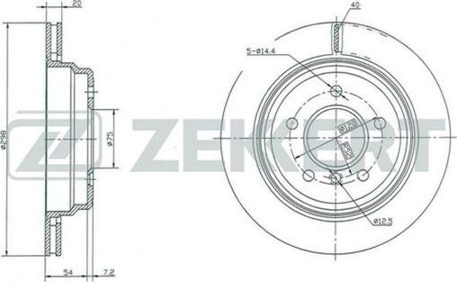 Zekkert BS-5210 - Тормозной диск autospares.lv