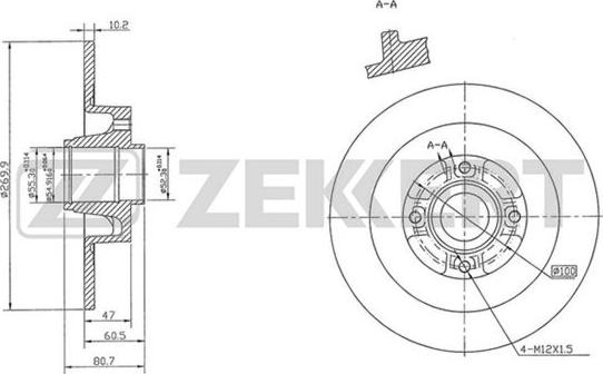 Zekkert BS-5213 - Тормозной диск autospares.lv