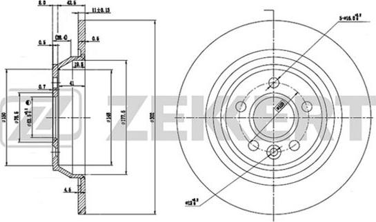 Zekkert BS-5212 - Тормозной диск autospares.lv