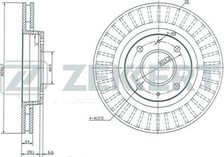 Zekkert BS-5226 - Тормозной диск autospares.lv