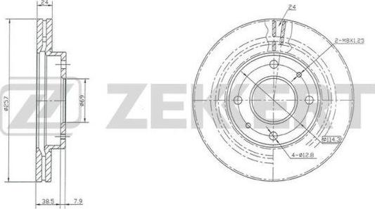 Zekkert BS-5223 - Тормозной диск autospares.lv