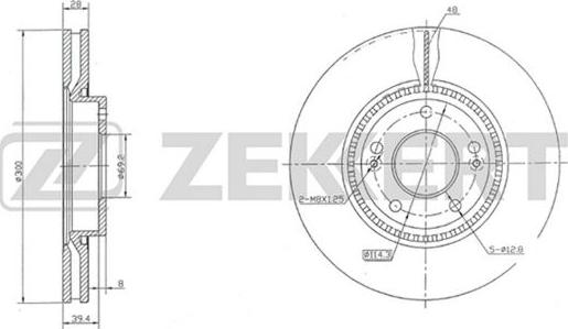 Zekkert BS-5274 - Тормозной диск autospares.lv