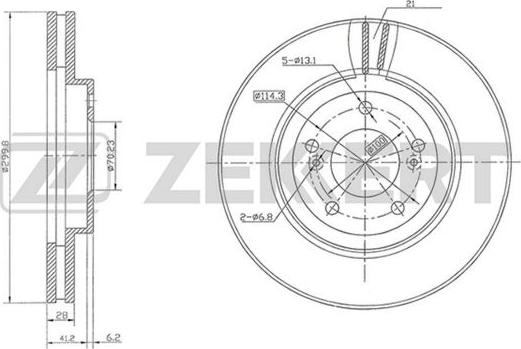 Zekkert BS-5797 - Тормозной диск autospares.lv