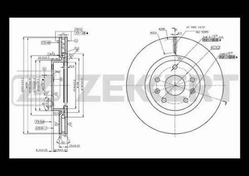 Zekkert BS-5744 - Тормозной диск autospares.lv