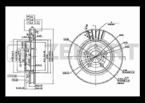 Zekkert BS-5740 - Тормозной диск autospares.lv