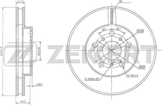 Zekkert BS-5751 - Тормозной диск autospares.lv