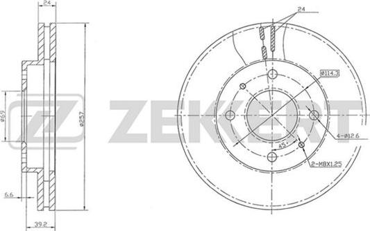 Zekkert BS-5757 - Тормозной диск autospares.lv