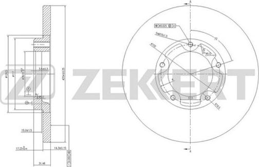 Zekkert BS-5764 - Тормозной диск autospares.lv