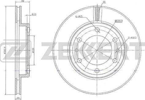 Zekkert BS-5719 - Тормозной диск autospares.lv