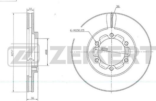 Zekkert BS-5734 - Тормозной диск autospares.lv