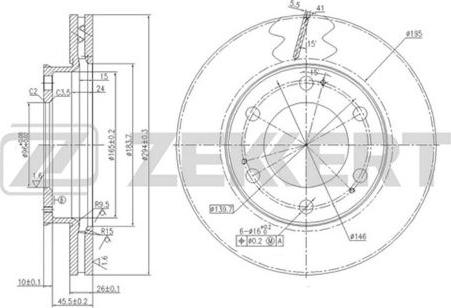 Zekkert BS-5720 - Тормозной диск autospares.lv