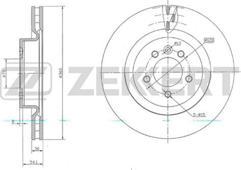 Zekkert BS-5721 - Тормозной диск autospares.lv