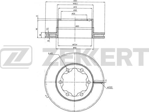 Zekkert BS-6450 - Тормозной диск autospares.lv