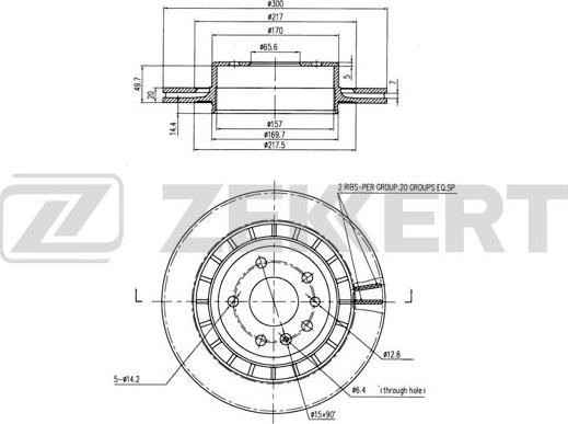 Zekkert BS-6453 - Тормозной диск autospares.lv