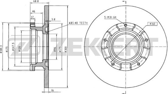 Zekkert BS-6482 - Тормозной диск autospares.lv