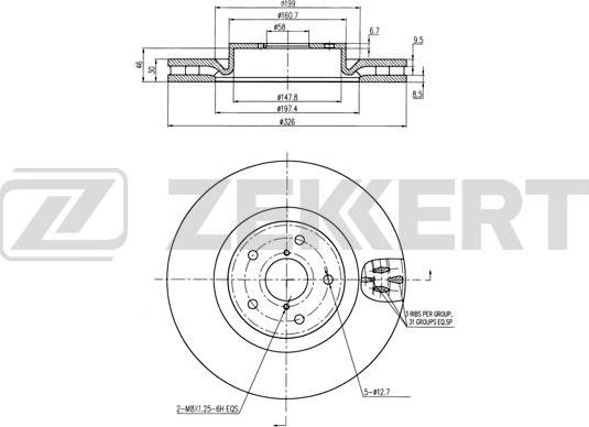 Zekkert BS-6420 - Тормозной диск autospares.lv