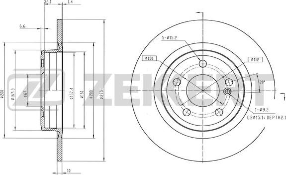 Zekkert BS-6559 - Тормозной диск autospares.lv