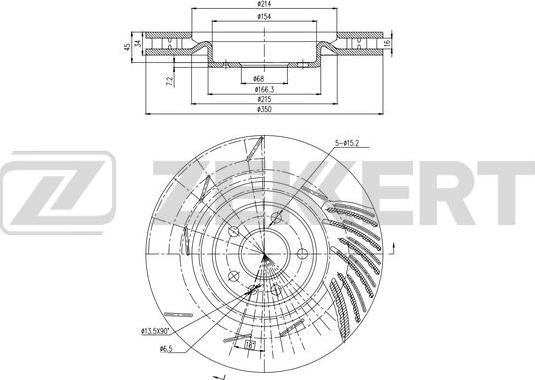 Zekkert BS-6508 - Тормозной диск autospares.lv