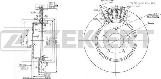 Zekkert BS-6092 - Тормозной диск autospares.lv