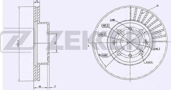 Zekkert BS-6047 - Тормозной диск autospares.lv