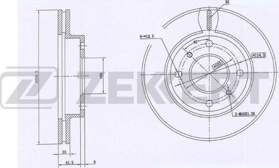 Zekkert BS-6054 - Тормозной диск autospares.lv