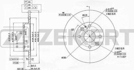 Zekkert BS-6060 - Тормозной диск autospares.lv